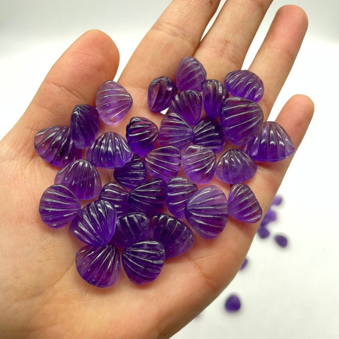 152 Pieces Mini Amethyst Shell Carving For DIY -Wholesale Crystals