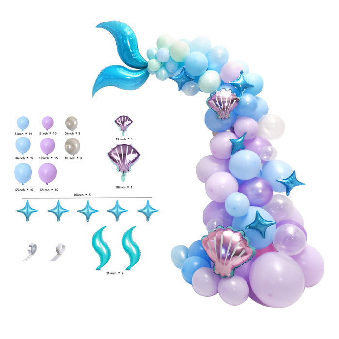 $19.9 Sale Mocsicka Balloon Arch mermaid Party Decoration Balloon Set