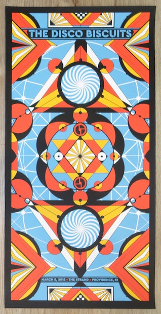 2018 The Disco Biscuits - Providence Silkscreen Concert Poster by Nate Duval