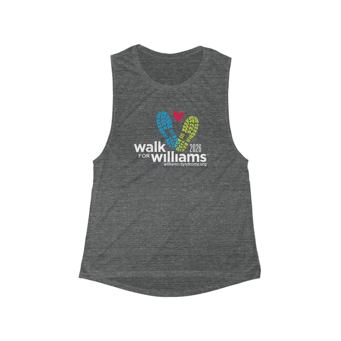 2026 Official Walk for Williams Women’s Flowy Scoop Muscle Tank