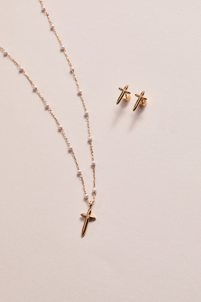 4:13 Cross Stud Earrings
