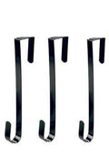 3 Black Metal Wreath Hanger Over the Door, 12 Inch