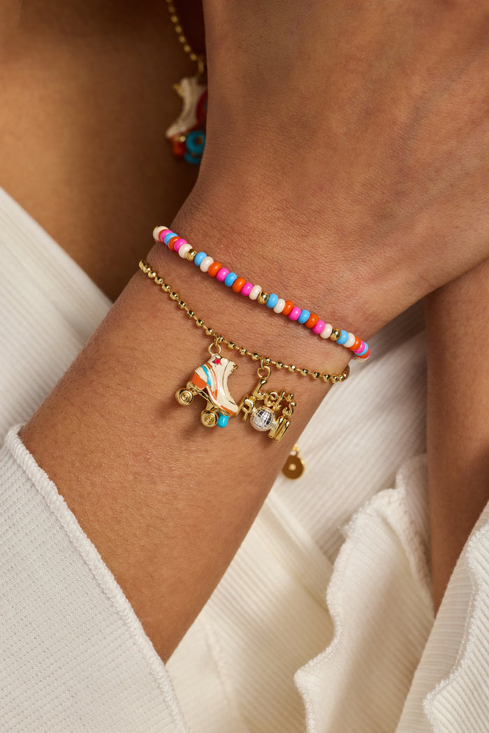 70s Roller Skate Double Strand Bracelet