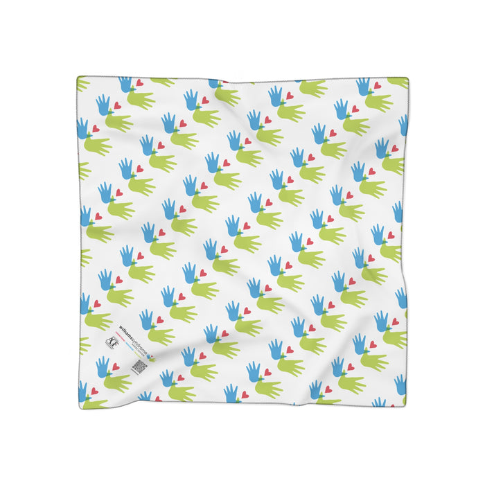 AGF - WSA Colorful Heart and Hands Poly Scarf