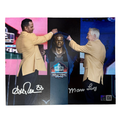 Andre Reed and Marv Levy Dual Signed Revealing Hall of Fame Bust 8x10 Photo