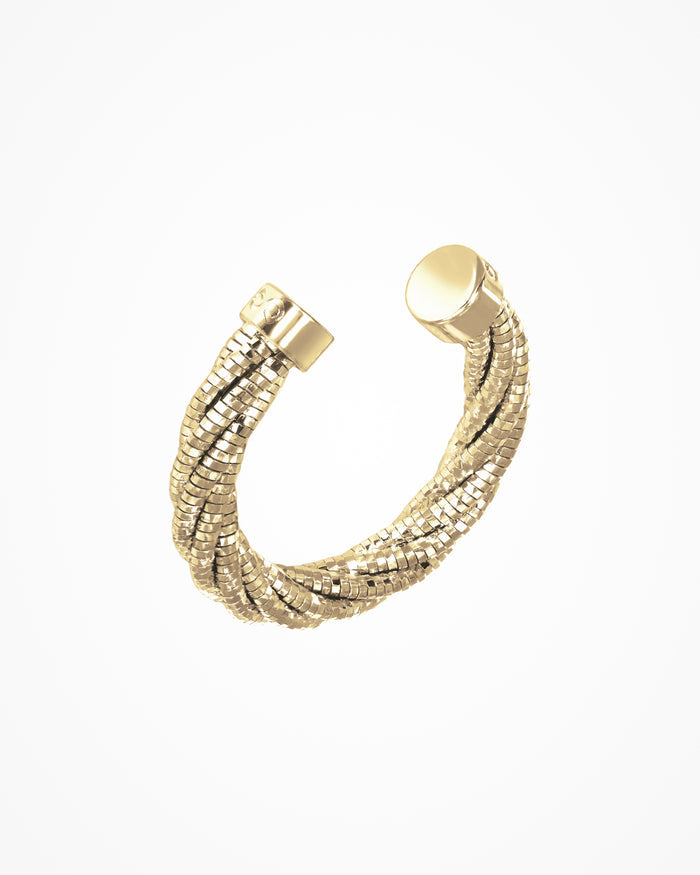 Anello in argento Spring Twist placcato oro