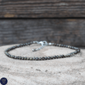 Anklet: Dragon Blood 3mm Faceted, Meditation Bohemian Yoga Tibetan, happiness joy wisdom - LND Bands
