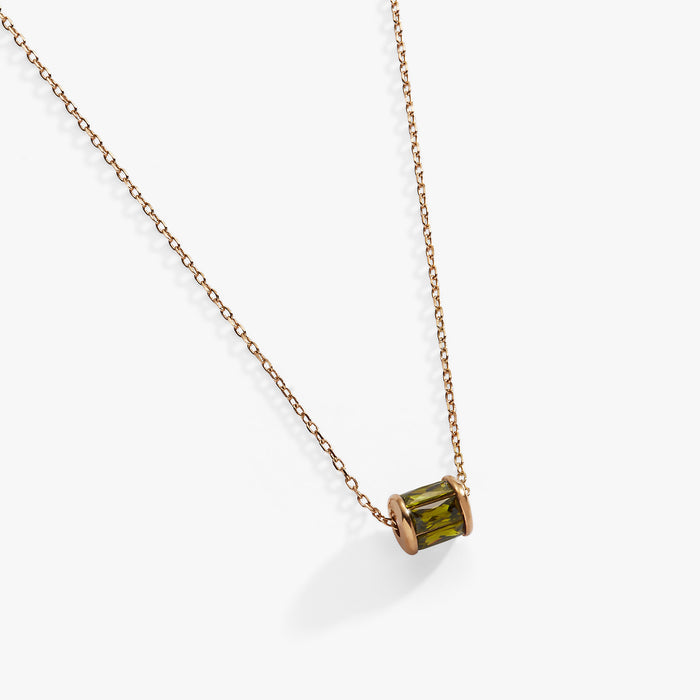 August Birthstone Precious Pendant Necklace