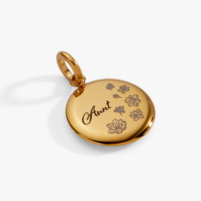 Aunt Flower Disc Charm