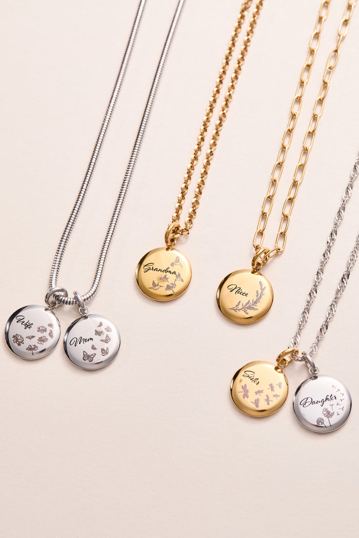 Aunt Flower Disc Charm