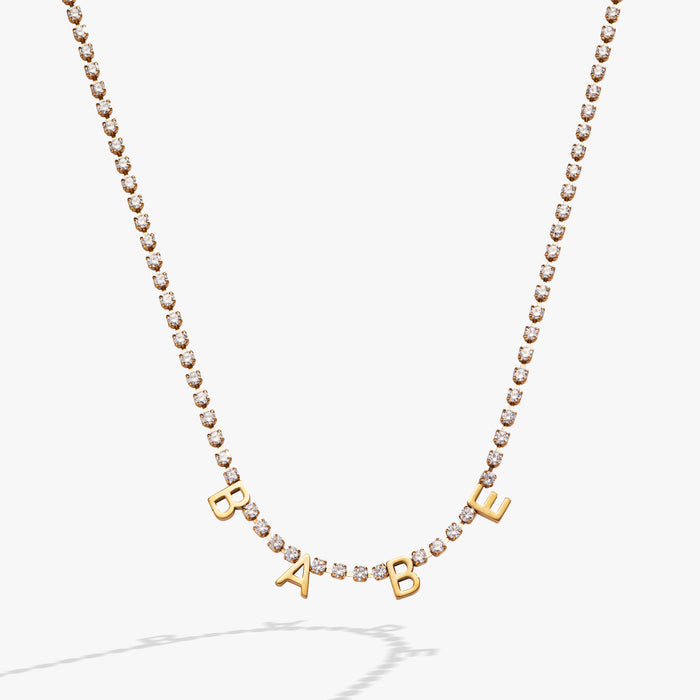 “Babe” Crystal Tennis Necklace