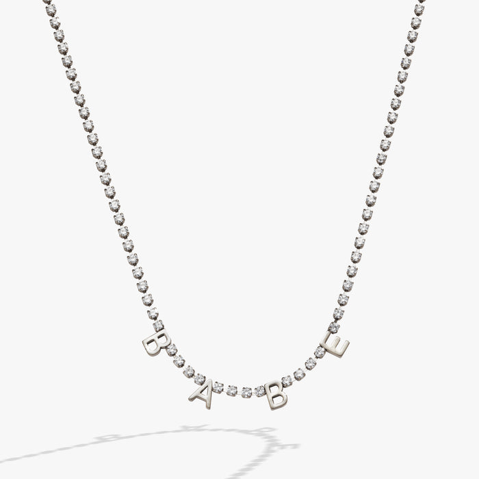 “Babe” Crystal Tennis Necklace