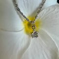 Gold Hawaiian Plumeria charm pendant