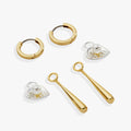 Ballgame Interchangeable Duo Charm Hoop Earrings