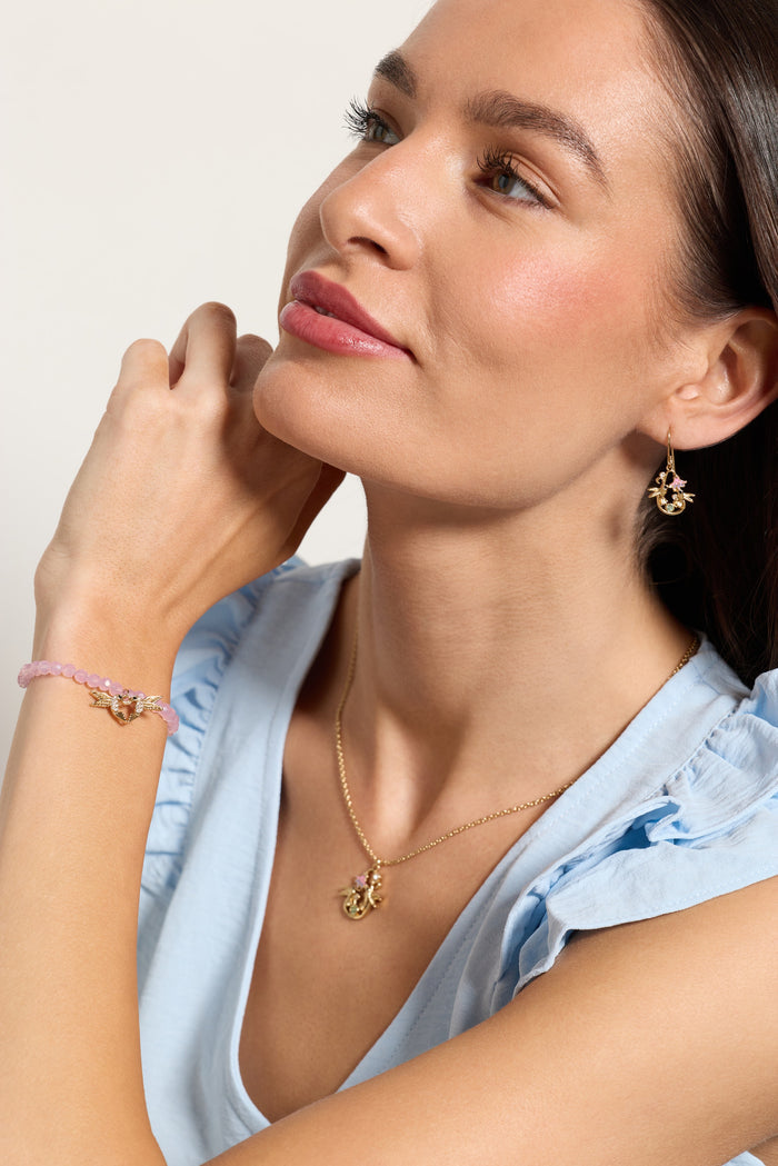'Birds of a Feather' Hummingbird Enamel Drop Earring