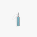 Blue Quartz Gemstone Interchangeable Bar Charm