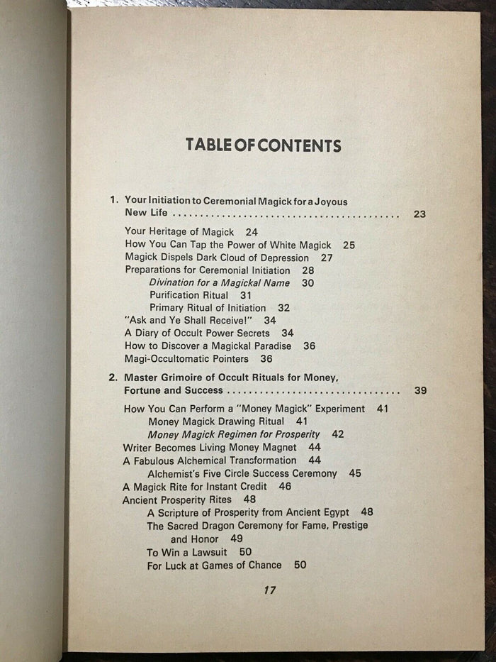 BOOK OF MAGICKAL AND OCCULT RITES, CEREMONIES - 1st 1980 - GRIMOIRE WITCHCRAFT