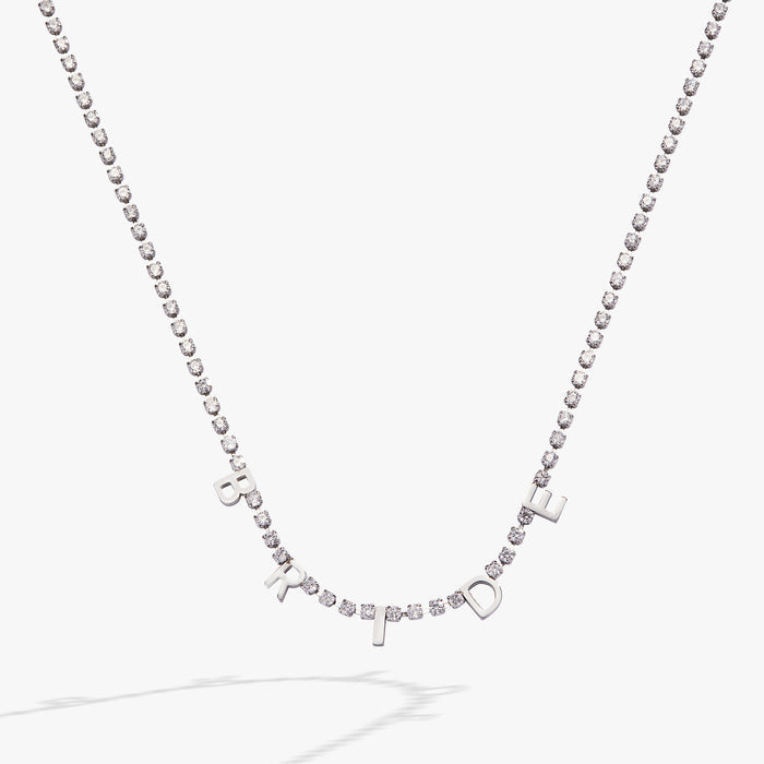 “Bride” Crystal Tennis Necklace