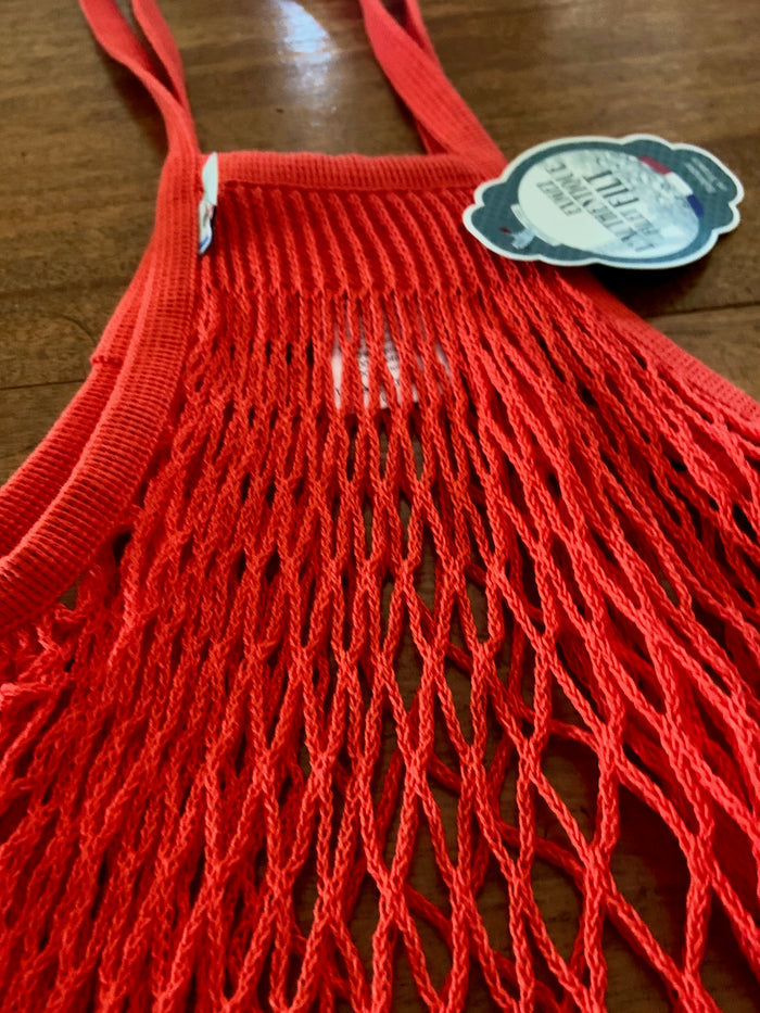 Bright Red French Market Tote
