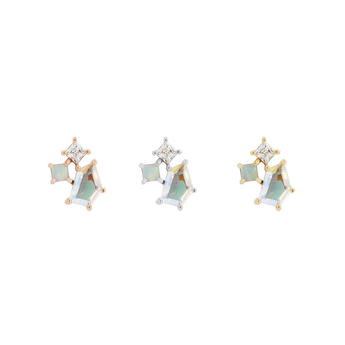 Buddha Jewelry Lyra Mercury Mist Topaz + Opal + CZ - Threadless End