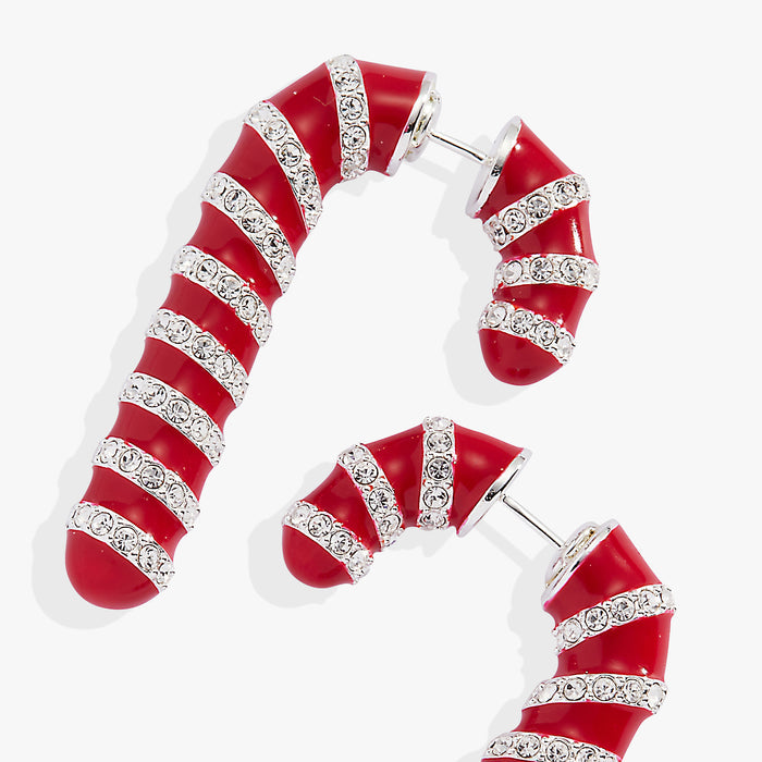 Candy Cane Front-Back Earrings