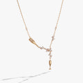 Champagne Pearl & Crystal Pendant Necklace