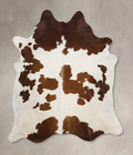 Chocolate and White Cowhide Rug #B9960