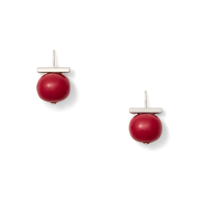 Claret Forever Fave Pebble Pearl Earrings in Sterling Silver ~ Medium