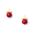 Claret + Gold Forever Fave Pebble Pearl Earrings ~ Medium