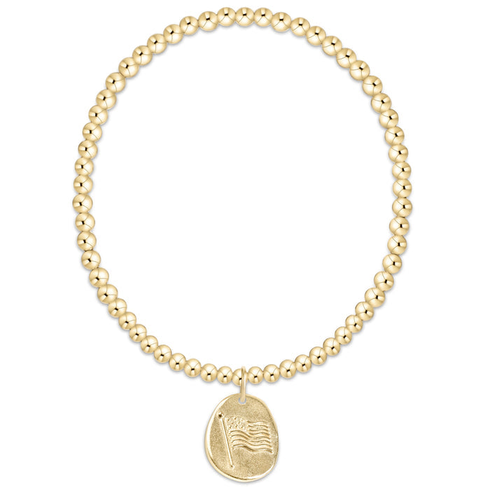 Classic Gold 3mm Bracelet - Inspire America Gold Disc