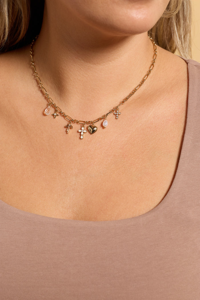 Coquette Christian Charm Necklace