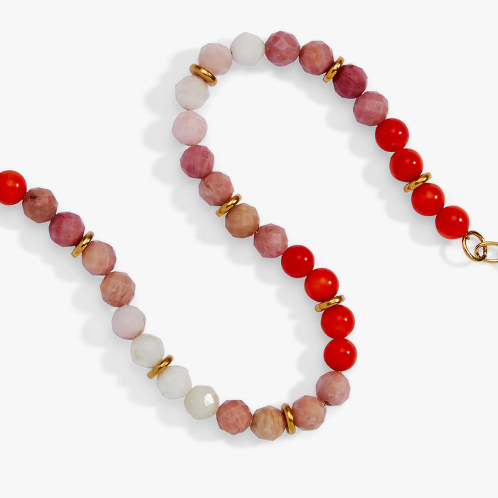 Coral Ombre Semi-Precious Beaded Bracelet