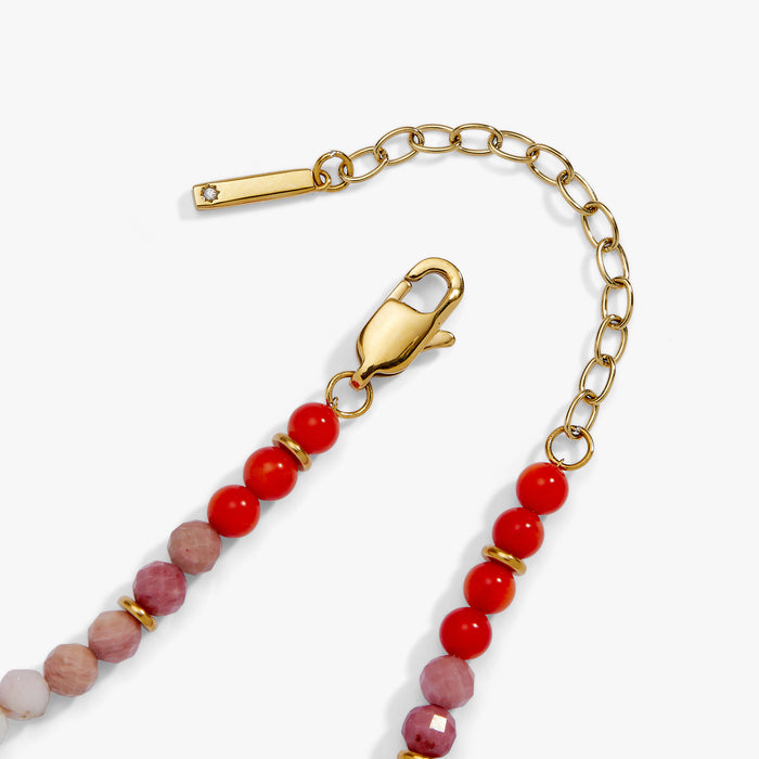 Coral Ombre Semi-Precious Beaded Bracelet