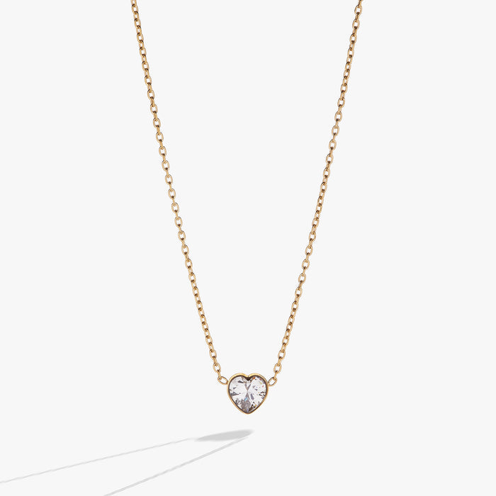 Crystal Heart Pendant Necklace