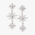 Crystal Snowflake Linear Earrings