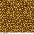 Curtain Valance - CAT® Buildin' Crew Construction Set Brown Cotton