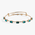 December Birthstone Emerald Cut Bangle