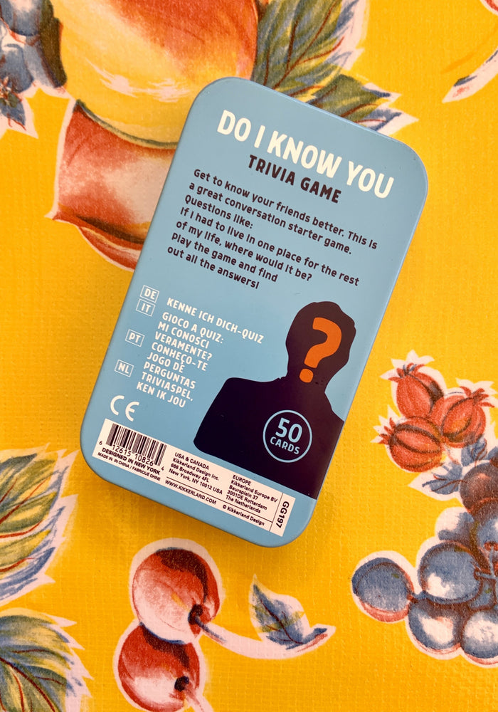 Do I Know You? Trivia Game