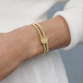 eCOLLEGIATE Classic Gold 3mm Bracelet - TCU Disc