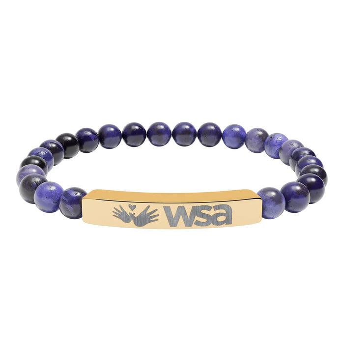 18K Gold PVD coating / Sodalite / One Size