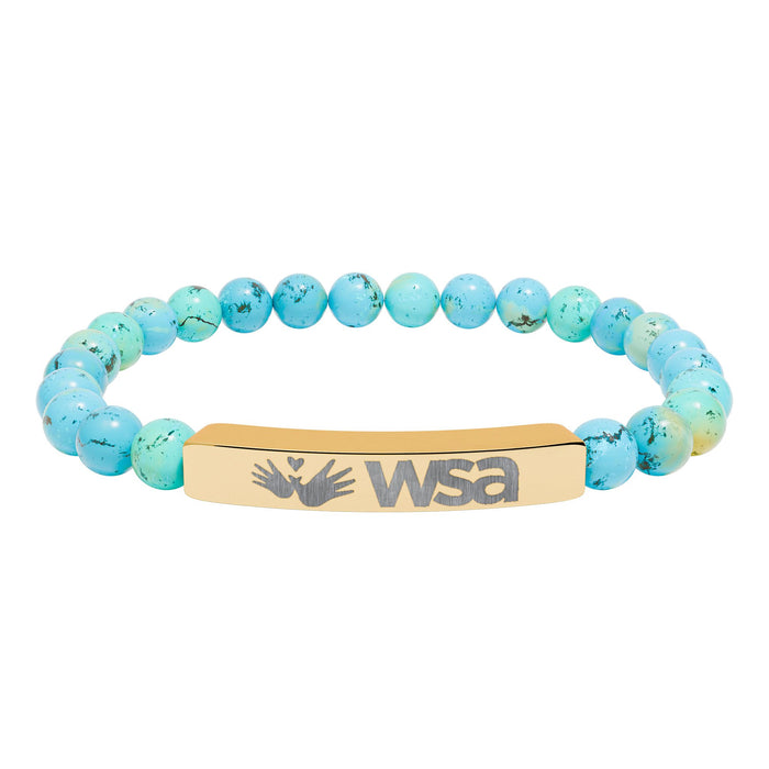 18K Gold PVD coating / Turquoise / One Size