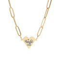 Engraved Paperclip Heart Necklace