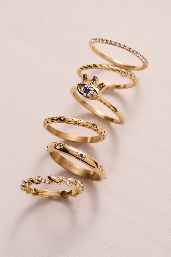 Evil Eye Stacking Ring Set of 3