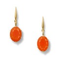 Exploding Orange Carnelian Bling Drop Earring
