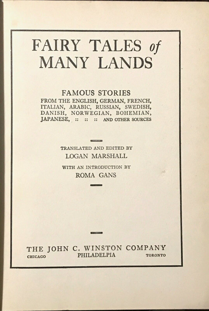 FAIRY TALES OF MANY LANDS - 1928 ILLUSTRATED WORLD FAIRYTALES LEGENDS MYTHS