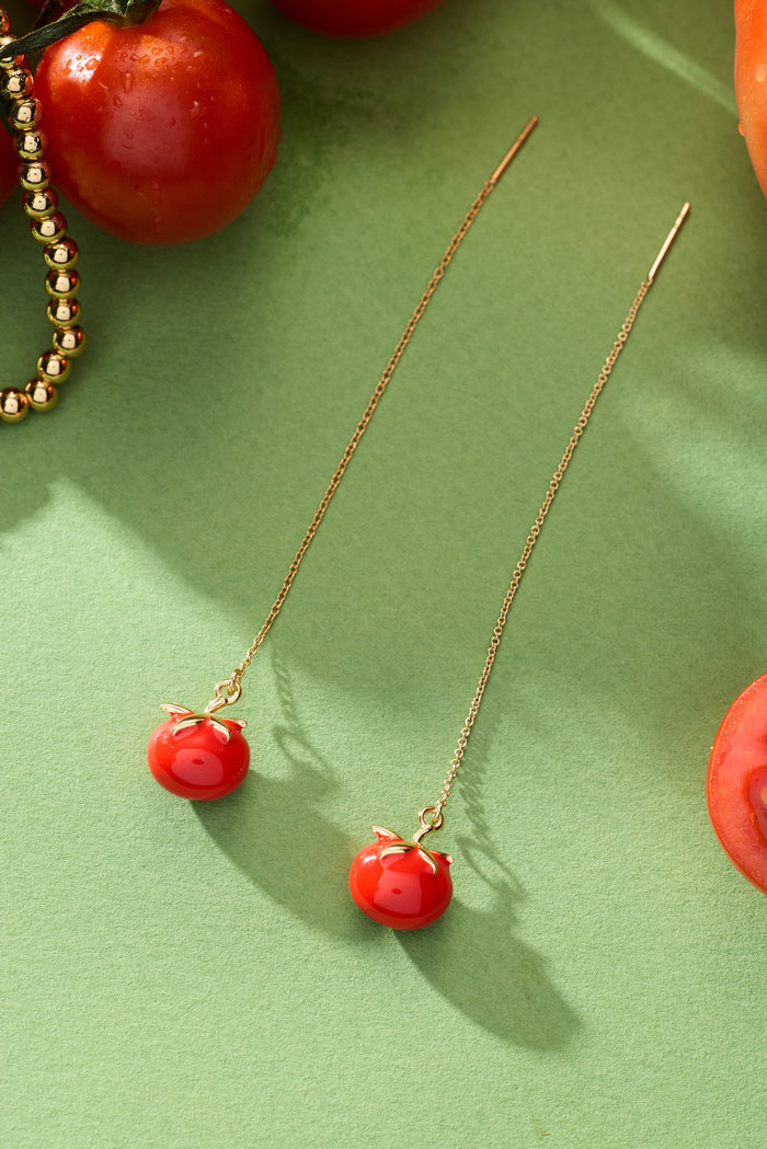 Farmers' Market Tomato Threader Earrings
