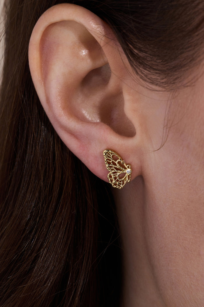 Filigree Butterfly Stud Earrings
