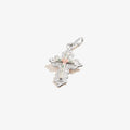 Floral Cross Charm, Sterling Silver, Alex and Ani