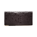 Fold Over Leather Clutch, Black, Alex and Ani