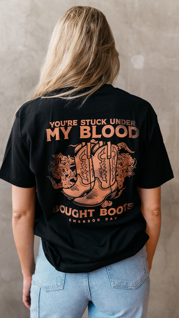 Get Behind Me Black Tee